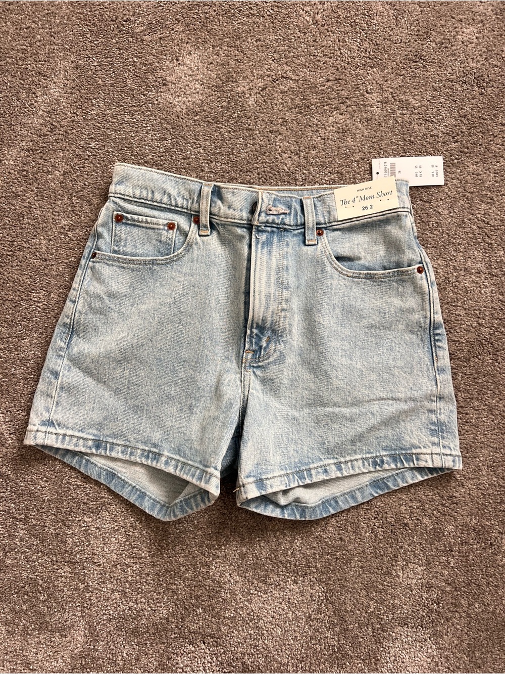 Abercrombie & Fitch Light Blue Denim Mom Shorts